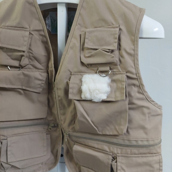 River Run Vintage Tan Fishing Vest Outdoor Gear Men Size Small Waterproof Zip‎ - Picture 12 of 13